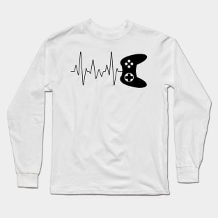 Gamer heartbeat t-shirt Long Sleeve T-Shirt